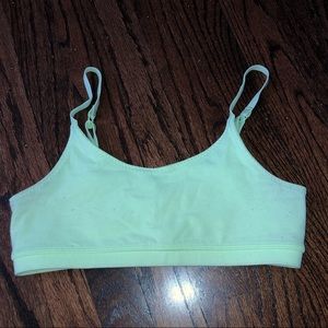 ivivva neon yellow sports bra